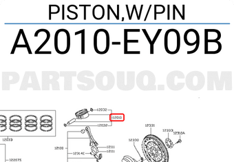 Nissan A2010EY09B PISTON,W/PIN