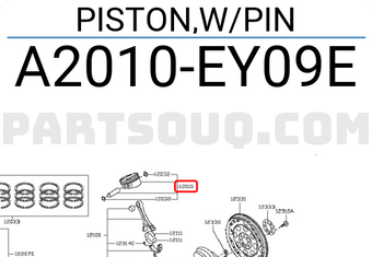 Nissan A2010EY09E PISTON,W/PIN