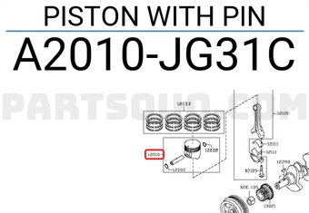 Nissan A2010JG31C PISTON WITH PIN