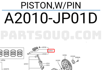 Nissan A2010JP01D PISTON,W/PIN