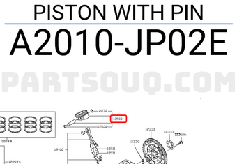Nissan A2010JP02E PISTON WITH PIN