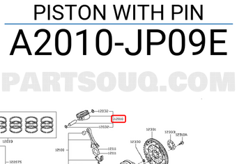 Nissan A2010JP09E PISTON WITH PIN