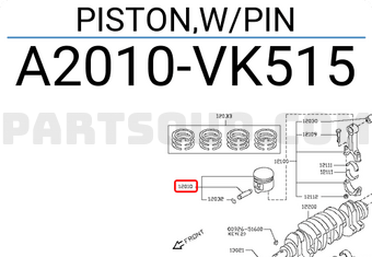 Nissan A2010VK515 PISTON,W/PIN