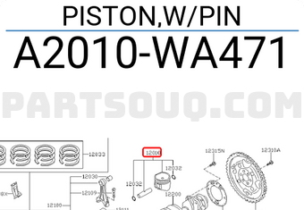 Nissan A2010WA471 PISTON,W/PIN