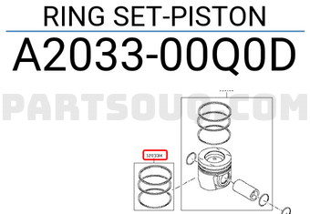 Nissan A203300Q0D RING SET-PISTON