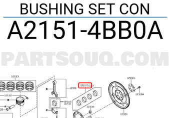 Nissan A21514BB0A BUSHING SET CON