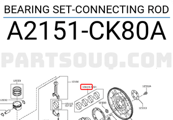 Nissan A2151CK80A BEARING SET-CONNECTING ROD