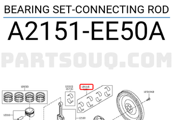 Nissan A2151EE50A BEARING SET-CONNECTING ROD