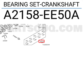 Nissan A2158EE50A BEARING SET-CRANKSHAFT