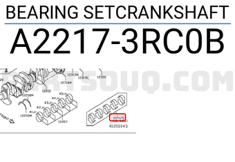 Nissan A22173RC0B BEARING SETCRANKSHAFT
