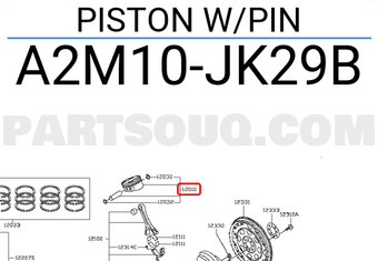 Nissan A2M10JK29B PISTON W/PIN