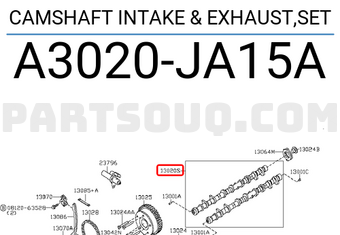 Nissan A3020JA15A CAMSHAFT INTAKE & EXHAUST,SET