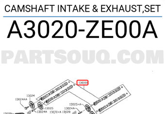 Nissan A3020ZE00A CAMSHAFT INTAKE & EXHAUST,SET