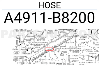 Nissan A4911B8200 HOSE