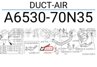 Nissan A653070N35 DUCT-AIR