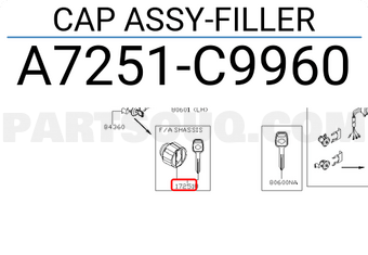 Nissan A7251C9960 CAP ASSY-FILLER
