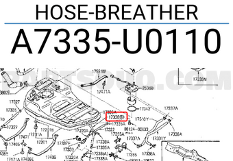 Nissan A7335U0110 HOSE-BREATHER