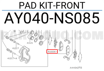 Nissan AY040NS085 PAD KIT-FRONT