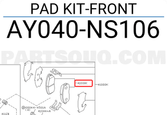 Nissan AY040NS106 PAD KIT-FRONT