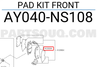 Nissan AY040NS108 PAD KIT FRONT