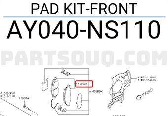 Nissan AY040NS110 PAD KIT-FRONT