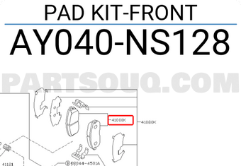 Nissan AY040NS128 PAD KIT-FRONT