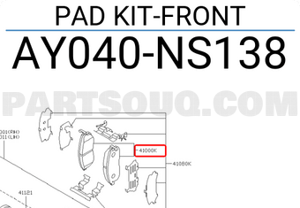 Nissan AY040NS138 PAD KIT-FRONT
