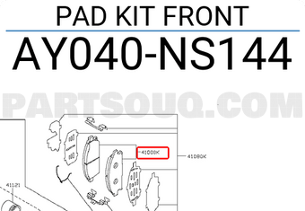 Nissan AY040NS144 PAD KIT FRONT