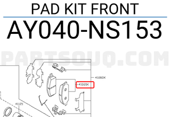 Nissan AY040NS153 PAD KIT FRONT