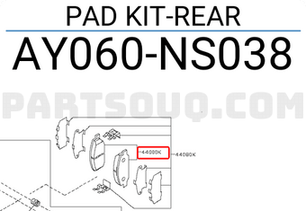 Nissan AY060NS038 PAD KIT-REAR
