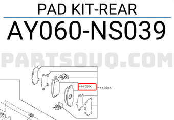 Nissan AY060NS039 PAD KIT-REAR
