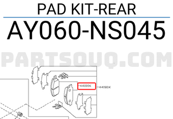 Nissan AY060NS045 PAD KIT-REAR