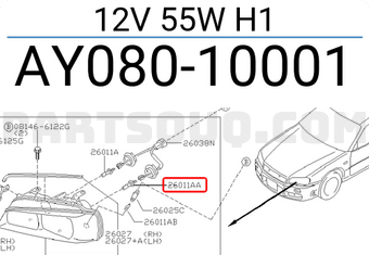 Nissan AY08010001 12V 55W H1