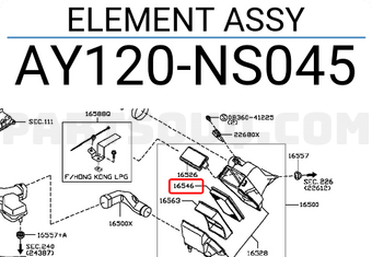 Nissan AY120NS045 ELEMENT ASSY