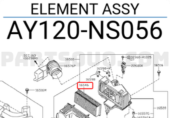 Nissan AY120NS056 ELEMENT ASSY
