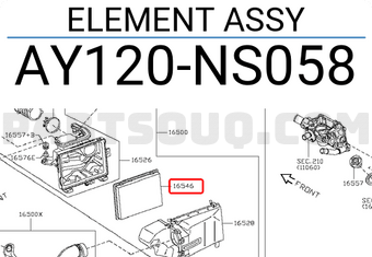 Nissan AY120NS058 ELEMENT ASSY