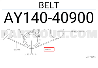 Nissan AY14040900 BELT
