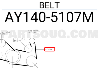 Nissan AY1405107M BELT