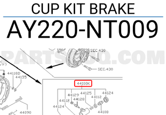 Nissan AY220NT009 CUP KIT BRAKE