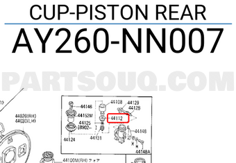 Nissan AY260NN007 CUP-PISTON REAR