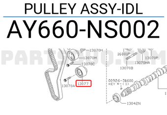 Nissan AY660NS002 PULLEY ASSY-IDL