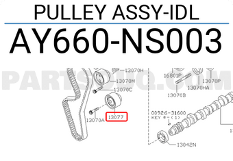 Nissan AY660NS003 PULLEY ASSY-IDL
