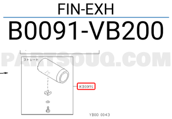 Nissan B0091VB200 FIN-EXH