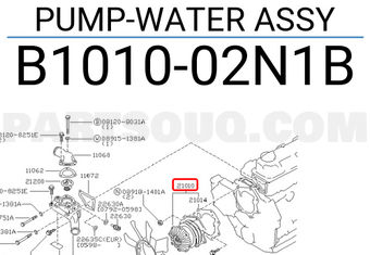 Nissan B101002N1B PUMP-WATER ASSY