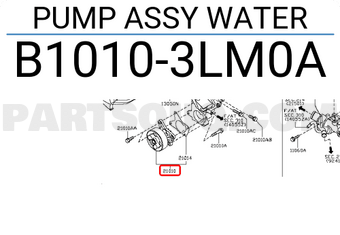 Nissan B10103LM0A PUMP ASSY WATER