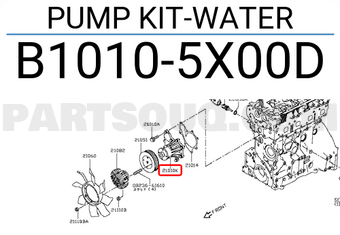 Nissan B10105X00D PUMP KIT-WATER