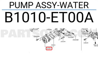 Nissan B1010ET00A PUMP ASSY-WATER