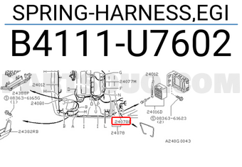 Nissan B4111U7602 SPRING-HARNESS,EGI