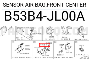 Nissan B53B4JL00A SENSOR-AIR BAG,FRONT CENTER