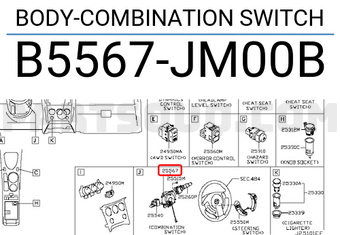 Nissan B5567JM00B BODY-COMBINATION SWITCH